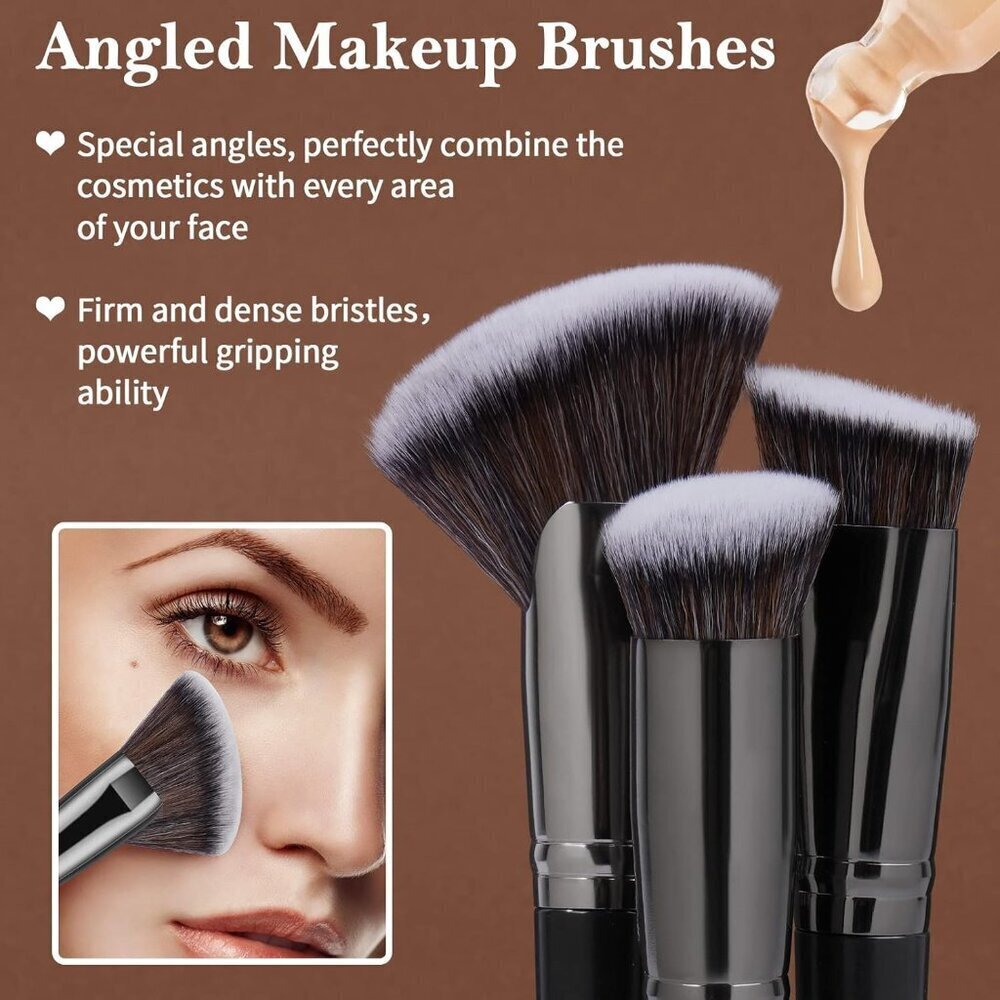 🆕 Makeup Brush Set Foundation Eyeshadow Blush Blending Concealers Face Powder - Picture 3 of 6
